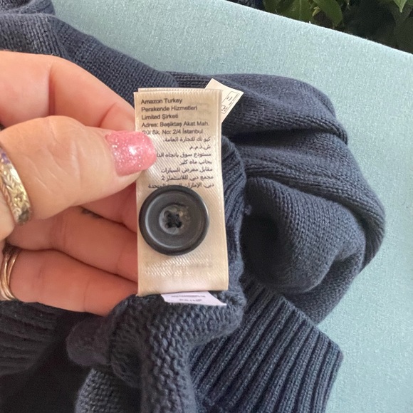 NWT Navy Blue button up men’s cardigan sweater by GOODTHREADS - Picture 5 of 6